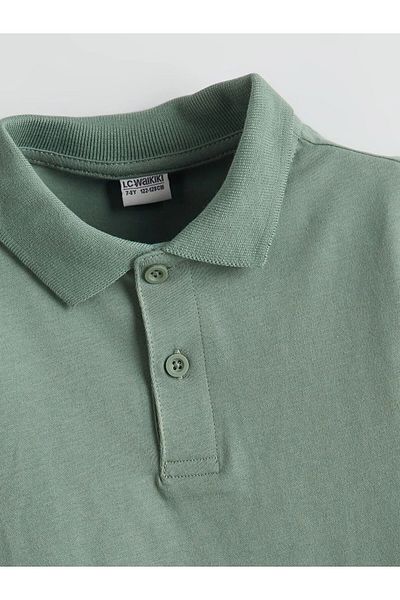 LC Waikiki Polo Neck Boy's Combed Cotton T-Shirt