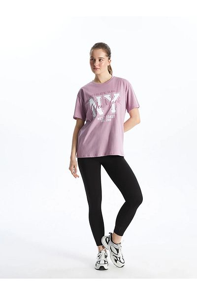 LC Waikiki Crew Neck Printed Women's Sports T-Shirt
