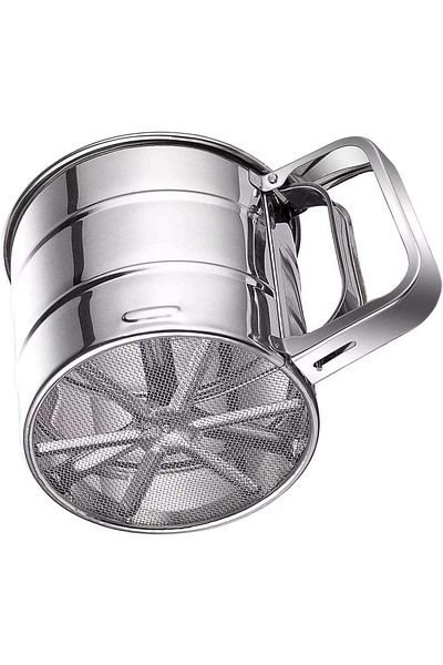 Mena Rise Şirinshop Flour Sifting Apparatus with Steel Trigger, Flour Sieve, Flour Sieve, Practical Kitchen Utensils, 11081