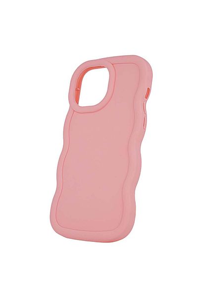 OEM Husa spate Candy pentru protectie iPhone 12 / 12 Pro, din TPU mat cu margini ondulate, roz