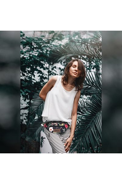 zagatto Borsetă de damă cu imprimeu floral, impermeabilă, multicoloră, 3 buzunare cu fermoar, casual, ZG642