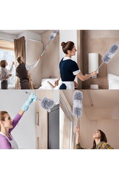 Mena Rise Şirinshop Telescopic Extendable Microfiber Bendable Dusting Apparatus – Practical and Effective