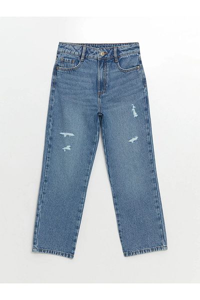 LC Waikiki Pantaloni de jeans pentru fete cu talie elastică reglabilă