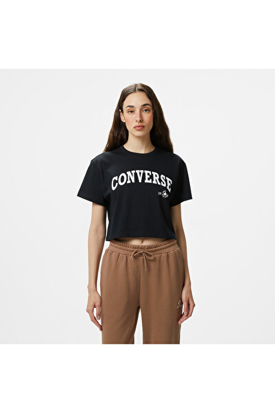 Converse Retro Chuck Kadın Siyah T-Shirt