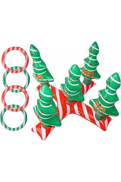 Tenwo inflatable ring toss game for children, PVC, multicolor, 5 pieces