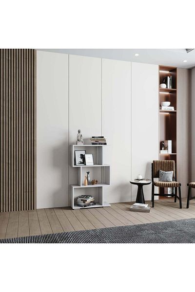 haaus.ro haaus Tokyo Shelf, 3 Drawers, White, 60 x 24 x 97 cm