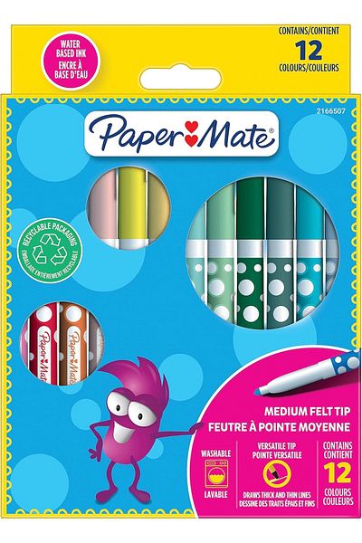 Mena Rise Felt Tip Paint Pens 12 Pack 1017157