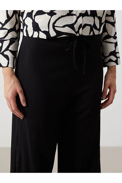 LC Waikiki Elastic Waist Textured Women's Trousers