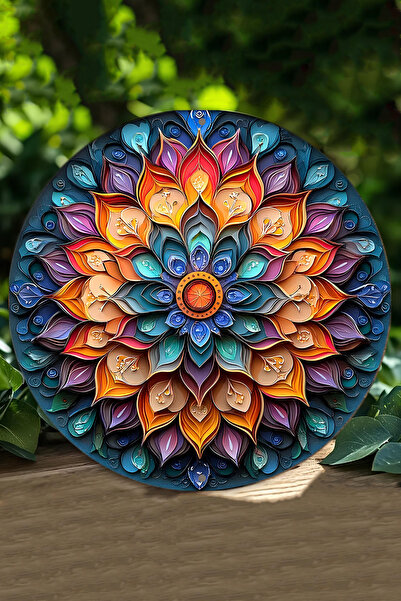 Dance 🌀 of Colors – Mandala Patterned MDF Wall Decor (20 cm) DT021