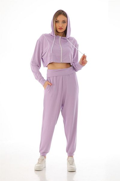 penyebizden Pantaloni harem Shalwar din viscoză-liliac