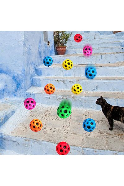Janissary 3 Pieces Neon Bouncing Ball, Space Balls, Super High Bouncing Light, Balls, Garden Toy