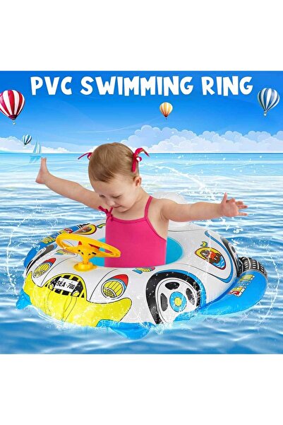 Toybox عوامة سباحة للأطفال من بيكوك، قارب قابل للنفخ مع مقبض مزدوج 55 سم