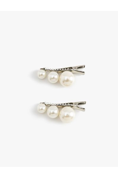 Koton 2-Piece Pearl Beaded Hairpin