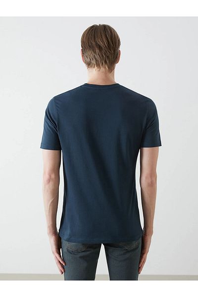 LC Waikiki Tricou pentru bărbați din bumbac pieptănat cu decolteu