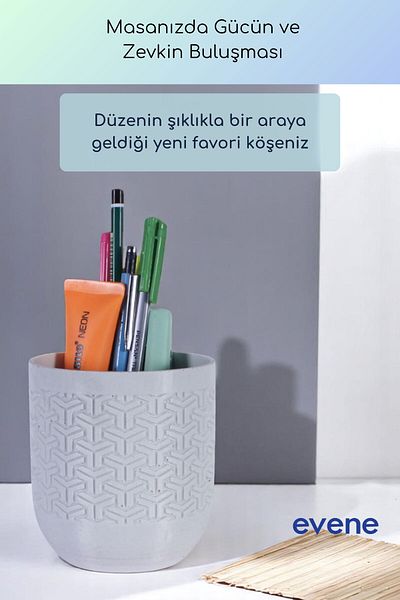 Evene Suport stilou Suport stilou de birou Organizator Suport stilou Culoare albă Model 77