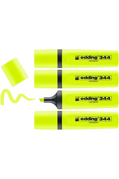 Mena Rise Diyar-Ifırsatshop 344 Phosphor Pen, Yellow, Set of 4 Pcs, Cut Tip 2-5mm 1017157