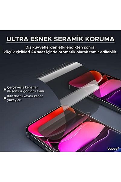 Mena Rise Diyar-ıFırsatShop iPhone 7 متوافق مع نانو مضاد للصدمات بدون حواف من السيراميك الشبح واقي للشاشة