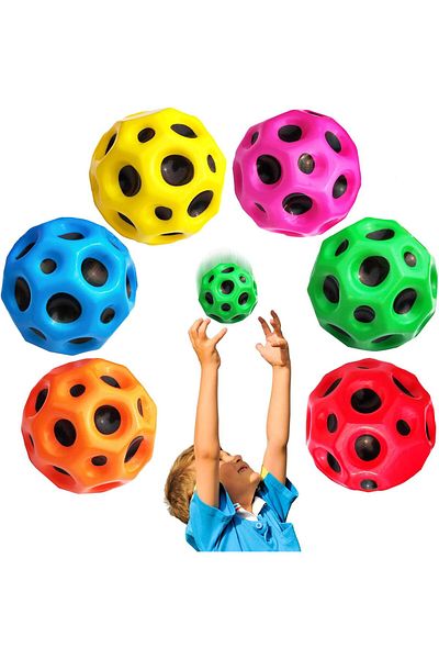 Janissary 3 Pieces Neon Bouncing Ball, Space Balls, Super High Bouncing Light, Balls, Garden Toy