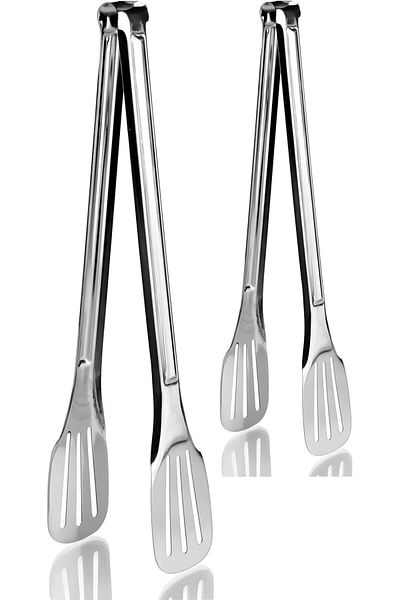 Mena Rise Şirinshop Two Size Grill, Barbecue, Barbecue, Pancake Tongs; Large Size 34 Cm, Medium Size 27 cm 1