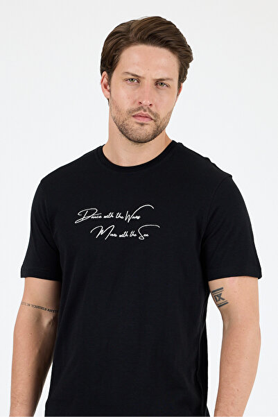 Rodi Men's 100% Cotton Crew Neck Short Sleeve Printed T-Shirt Comfortable and Stylish Casual Men's T-Shirt 0011