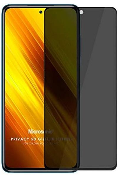 Mena Rise Diyar-ıFırsatShop Xiaomi Poco X3 Pro Privacy 5D واقي شاشة زجاجي مع مرشح الخصوصية أسود 101715