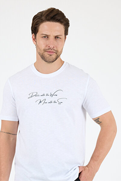 Rodi Men's 100% Cotton Crew Neck Short Sleeve Printed T-Shirt Comfortable and Stylish Casual Men's T-Shirt 0011