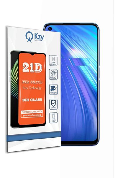 Mena Rise Diyar-ıFırsatShop CONTACT واقي شاشة زجاجي مقوى 21D متوافق مع Realme 6 1