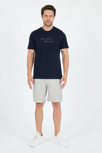 Rodi Men's 100% Cotton Crew Neck Short Sleeve Printed T-Shirt Comfortable and Stylish Casual Men's T-Shirt 0011