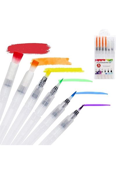 Mena Rise Diyar-Ifırsatshop Water Color Brush with Water Tank 6 Pack 1017157