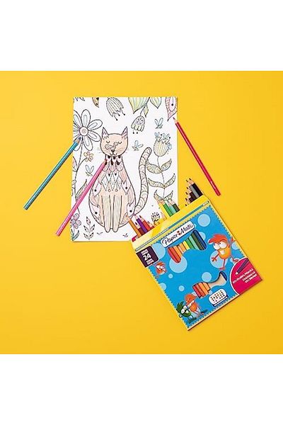 AC BOX Mate Children's Crayons Precut Colored Pencils, Color Assorted, 24 Pencils Ac Box 861