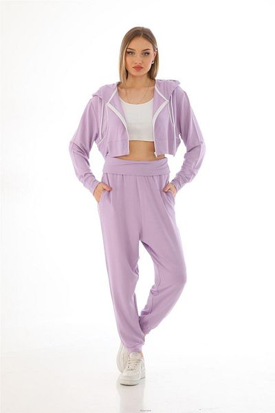 penyebizden Pantaloni harem Shalwar din viscoză-liliac