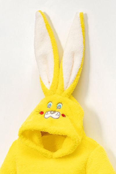 Teddy Pie Cute Rabbit Pattern Hooded Children's Bottom Top Set