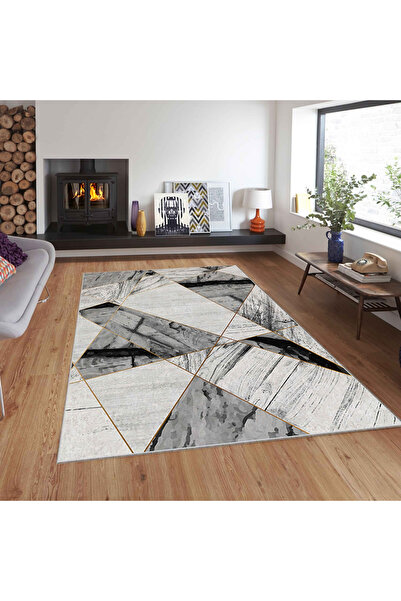 Exporgin Rutschfester Bodenteppich mit 3D-Digitaldruck in Goldmarmor