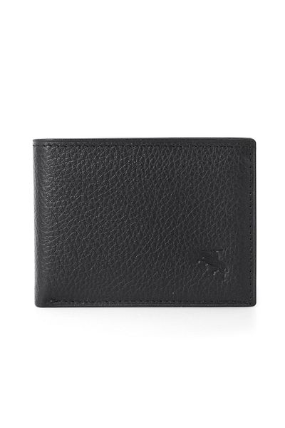 Polo Air Men's Groom Dowry Bundle 100% Genuine Leather Wallet Card Holder Belt Set Black Color Dm-8002-S