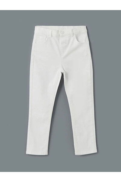 LC Waikiki White Adjustable Waist Boys' Trousers