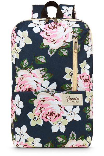 zagatto Rucsac floral pentru femei, multicolor, 40x32x13 cm, impermeabil, format A4, uz urban sau școlar, ZG693