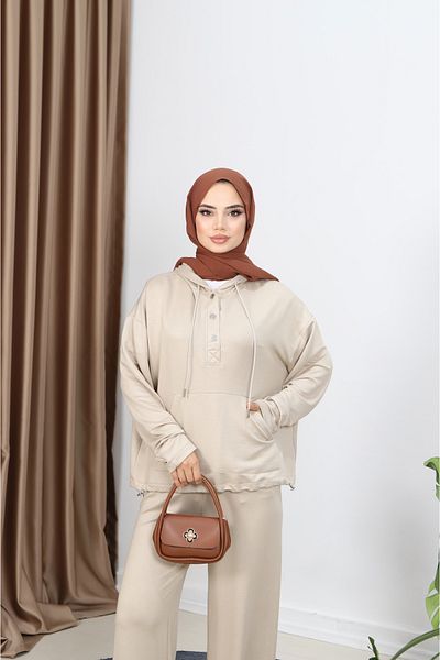 MARFİM Women's Tested Hooded Pants Double Set