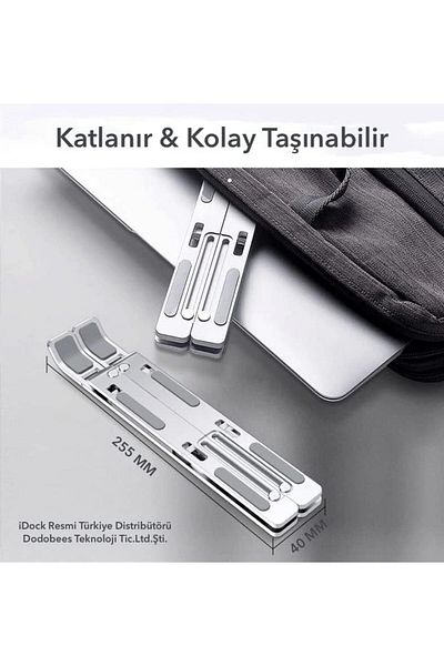 Mena Rise Diyar-ıFırsatShop N29-3-Ασημί πτυσσόμενο αλουμίνιο για φορητό υπολογιστή Macbook 1017157
