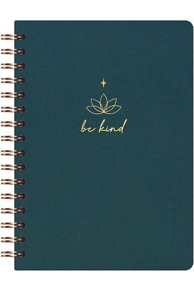 Mena Rise Diyar-Ifırsatshop A5 Spiral Hard Cover Linen Dotted Undated Notepad Dark Green 1017157
