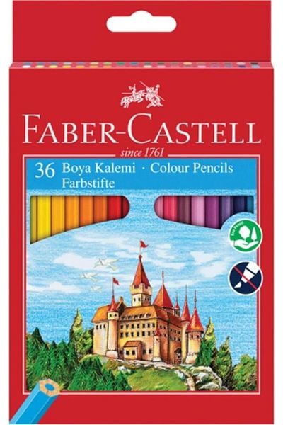AC BOX 36 Colors Crayons, Vibrant and Bright Colors, Break-Resistant Tips, Ergonomic Design, K