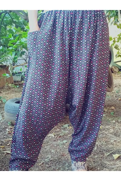 hoaryage Viscose Print Fabric Floral Print Baggy with Pockets 100% Cotton