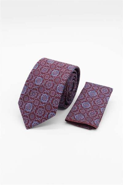 İmza Burgundy Patterned 6 cm Tie
