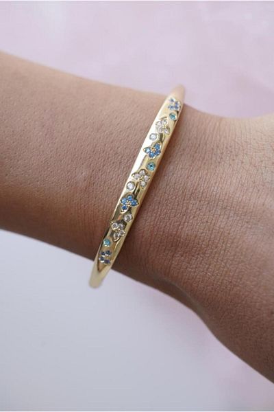 AŞIK ACCESSORIES Stoned Butterfly Handcuff Bracelet