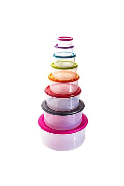 BASURRAH 8-Piece Food Storage Container Set – Airtight, Stackable Kitchen Organizers with Lids