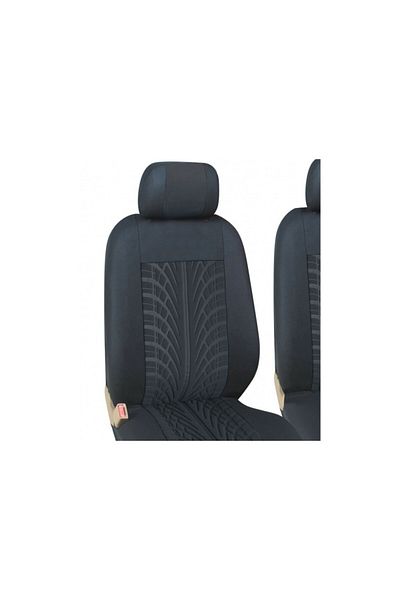 ideal STORE Set Huse 2+1 Autobuz- Duba, Rezistente in Timp, Anti-alunecare, Respirabil, Culoare Negru, Fabricat