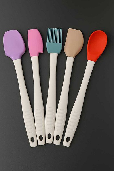 CKM silikon Set of 5 Mini Spatula Spoons Colorful Mini Spatula