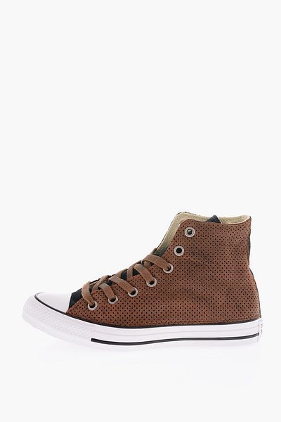 converse All Star Chuck Taylor Perforated Faux Leather High Sneakers