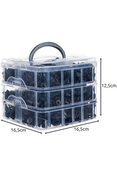 ideal STORE idealSTORE Auto Reconditioning Clamps-Clips Set, Includes 620 Elements, 16 Universal Sizes