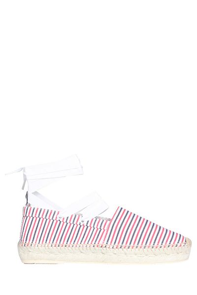 THOM BROWNE Seersucker Cotton Espadrilles
