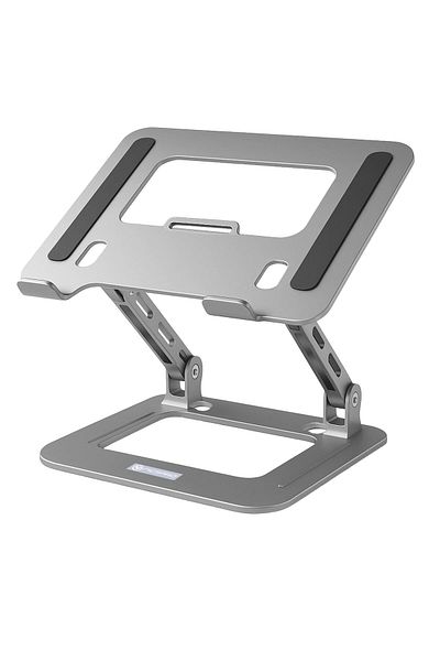 NPO Nvr-5035 Angle Adjustable Ergonomic MacBook Special 17" Desktop Notebook Stand Silver Gray